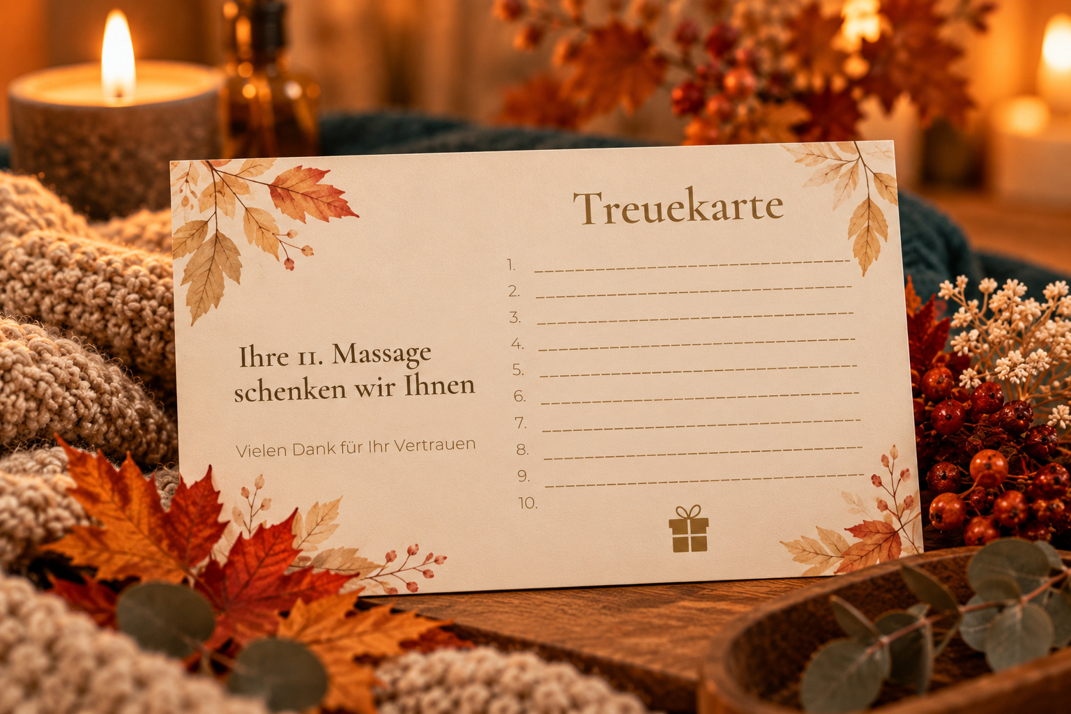 Treuekarte von Massage Therapy
